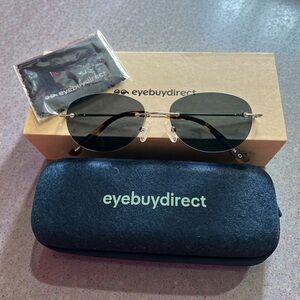 NEW Eyebuydirect Market Sunglasses 53-17-136 w/ Case Box & Cloth